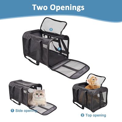 Image showing 1 th GOOPAWS Soft-Sided Airline Approved Bag Cat Carrier
