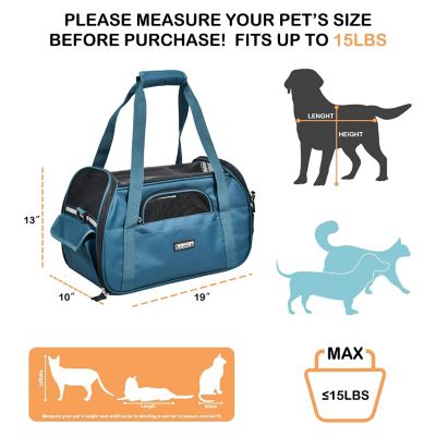 Image showing  Soft-Sided Dog & Cat Carrier Bag, 19 in., PBC8648DBU