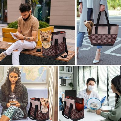 Image showing 6 th GOOPAWS Dog Purse Carrier, Khaki