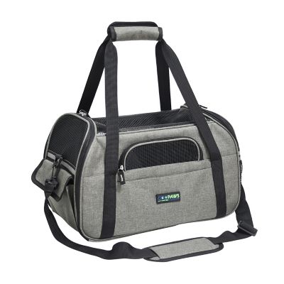 GOOPAWS Soft-Sided Dog & Cat Carrier Bag, Smoke Grey, 17 in.