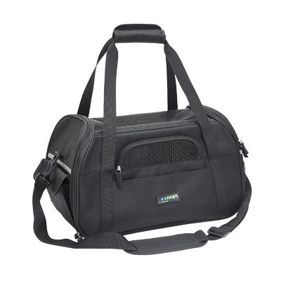 GOOPAWS Soft-Sided Dog & Cat Carrier Bag, Black, 17 in.