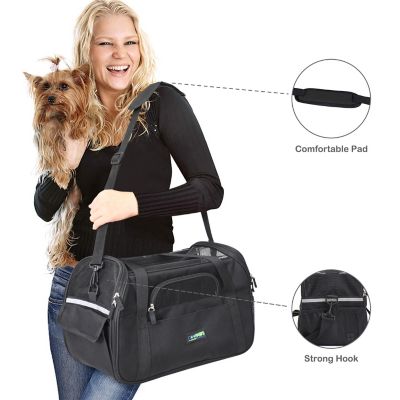 Image showing  Soft-Sided Dog & Cat Carrier Bag, Black, PBC8643BK