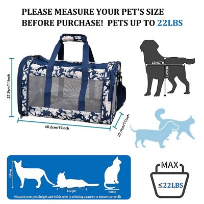 Image showing  Soft-Sided Airline-Approved Travel Dog & Cat Carrier, 19 in., PTC-1911BWF