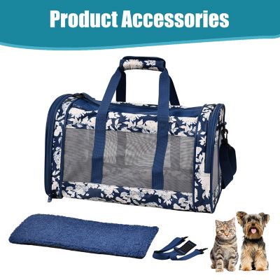 Image showing 5 th GOOPAWS Soft-Sided Airline-Approved Travel Dog & Cat Carrier, 19 in., PTC-1911BWF