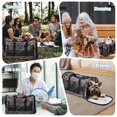 Image showing 6 th GOOPAWS Soft-Sided Airline-Approved Travel Dog & Cat Carrier, 19 in., PTC1911CFP