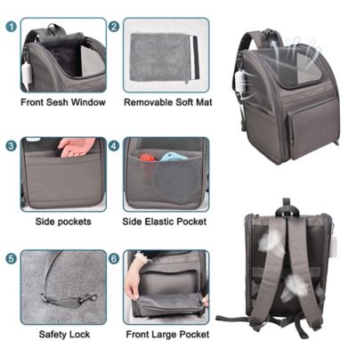 Image showing 1 th GOOPAWS Backpack Dog & Cat Carrier