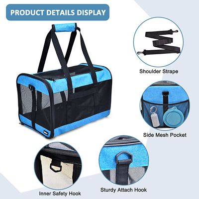 Image showing  Soft-Sided Airline Approved Bag Cat Carrier, 17L, PTC1711TQ