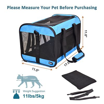 Image showing  Soft-Sided Airline Approved Bag Cat Carrier, 17L, PTC1711TQ