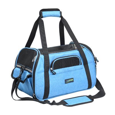 GOOPAWS Soft-Sided Dog & Cat Carrier Bag, Turquoise, 17 in.
