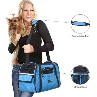 Image showing 2 th GOOPAWS Soft-Sided Dog & Cat Carrier Bag, 17L, PBC-8643TQ