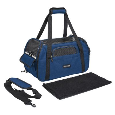 Image showing 3 th GOOPAWS Soft-Sided Dog & Cat Carrier Bag, 17 in., Navy Blue