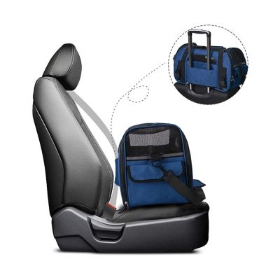 Image showing 5 th GOOPAWS Soft-Sided Dog & Cat Carrier Bag, 17 in., Navy Blue