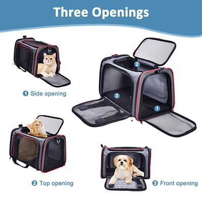 Image showing  Soft-Sided Airline-Approved Travel Dog & Cat Carrier, PTC1710GRD