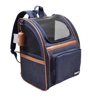 GOOPAWS Backpack Dog & Cat Carrier, Navy Blue