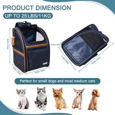 Image showing 2 th GOOPAWS Backpack Dog & Cat Carrier, Navy Blue