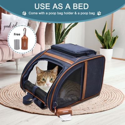 Image showing 4 th GOOPAWS Backpack Dog & Cat Carrier, Navy Blue