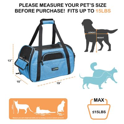 Image showing 1 th GOOPAWS Soft-Sided Dog & Cat Carrier Bag, PBC-8648T
