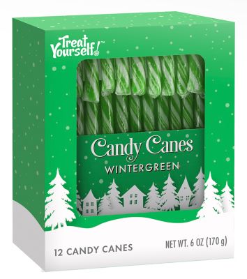 Treat Yourself! Standard Size Candy Cane Wintergreen, 12 ct.