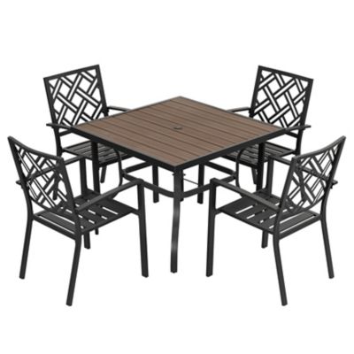 Image showing 1 th Nuu Garden 5 pc. Outdoor Iron Dining Set