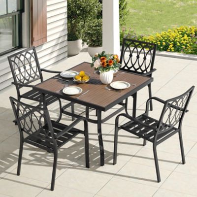 Nuu Garden 5 pc. Iron Outdoor Dining Set