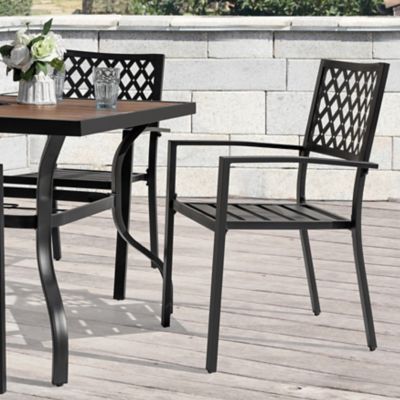 Image showing  Outdoor 5 pc. Dining Set with Umbrella Hole, Textilene and Iron