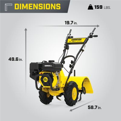 Image showing  19 in. Counter Rotating Rear Tine Tiller with Self-Propelled Agricultural Tires