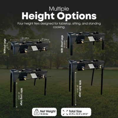 Image showing  Propane Double Burner with Removable Legs