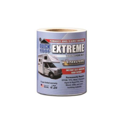Cofair Products Quick Roof Extreme Roof Repair Tape, 6 in. x 25 ft. White, UBE625