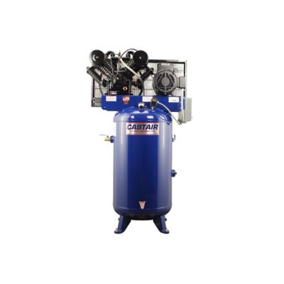 Castair Air Compressor, Industrial Series, 80 gal. Vertical, 7.5 hp 1-ph 230 V, 28.1 cfm @175psi