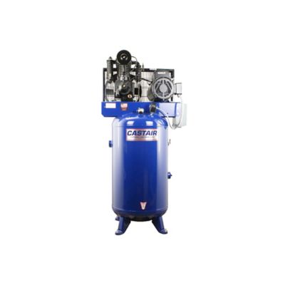 Castair Air Compressor, Industrial Series, 80 gal. Vertical, 7.5 hp 1-ph 230 V, 24.8 cfm @175psi