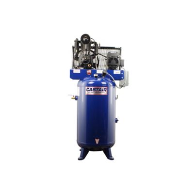 Castair Air Compressor, Industrial Series, 80 gal. Vertical, 5 hp 1-phase 230 V, 17.5cfm @ 175psi