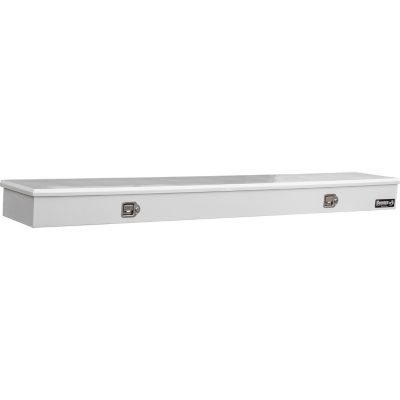 Image showing  20 x 96in. Gloss White Steel Top Mount Service Body Truck Tool Box