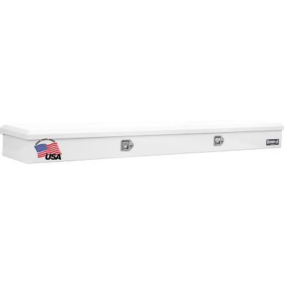 Buyers Products 20 x 108in. Heavy-Duty Gloss White Steel Top Mount Service Body Truck Tool Box
