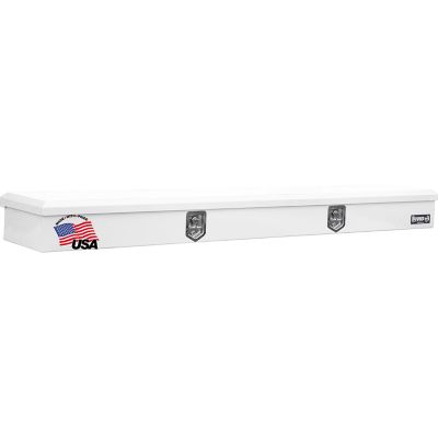 Buyers Products 14 x 108in. Heavy-Duty Gloss White Steel Top Mount Service Body Truck Tool Box