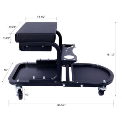 Image showing 9 th TMB Rolling Detailing & Utility Cart, black