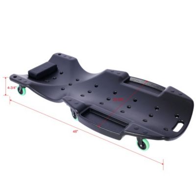 Image showing 9 th TMB Plastic Creeper 48 in., 440 lb. Capacity, Black