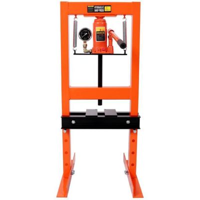 TMB 6 Ton Bottle Jack Shop Press with Gauge, Orange