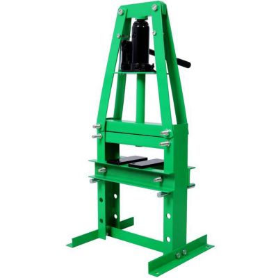 Image showing  6-Ton Benchtop Hydraulic A-Frame Shop Press with Press Plates, Green