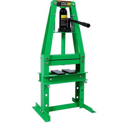 Image showing  6-Ton Benchtop Hydraulic A-Frame Shop Press with Press Plates, Green