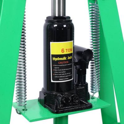 Image showing  6-Ton Benchtop Hydraulic A-Frame Shop Press with Press Plates, Green