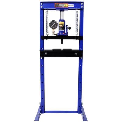 Image showing 3 th TMB 12 Ton Bottle Jack Shop Press with Gauge, Blue