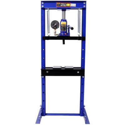 Image showing 4 th TMB 12 Ton Bottle Jack Shop Press with Gauge, Blue