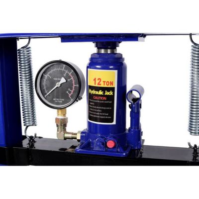 Image showing 5 th TMB 12 Ton Bottle Jack Shop Press with Gauge, Blue