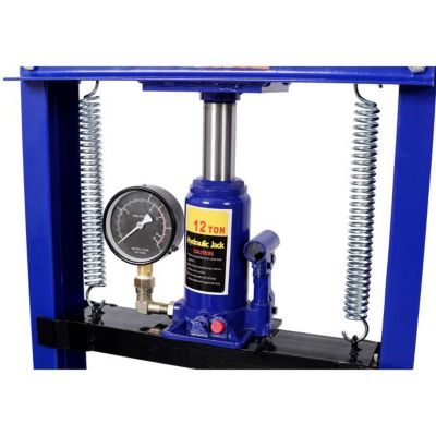 Image showing 7 th TMB 12 Ton Bottle Jack Shop Press with Gauge, Blue
