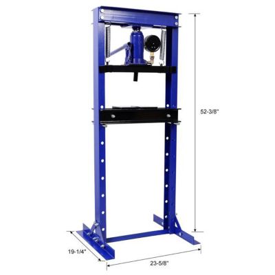 Image showing 9 th TMB 12 Ton Bottle Jack Shop Press with Gauge, Blue