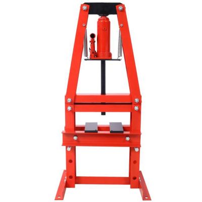 Image showing 4 th TMB 6-Ton Benchtop Hydraulic A-Frame Shop Press with Press Plates, Red
