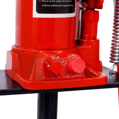 Image showing 7 th TMB 6-Ton Benchtop Hydraulic A-Frame Shop Press with Press Plates, Red