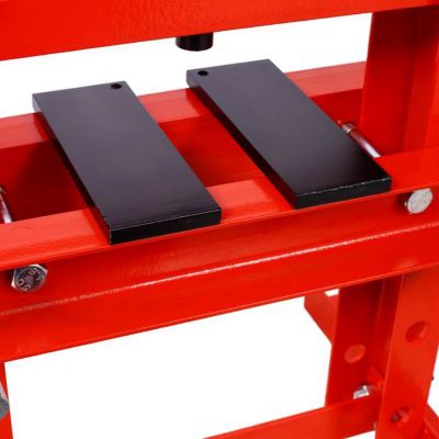 Image showing 8 th TMB 6-Ton Benchtop Hydraulic A-Frame Shop Press with Press Plates, Red