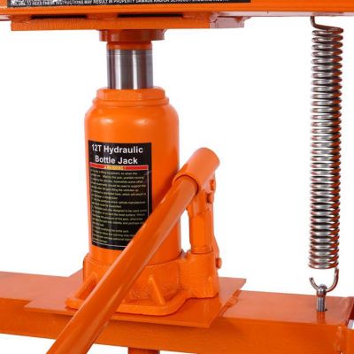 Image showing 8 th TMB 12-Ton Capacity Hydraulic Shop Press, Orange