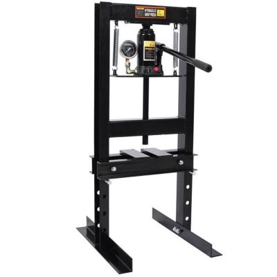 Image showing 3 th TMB 6 Ton Bottle Jack Shop Press with Gauge, Black
